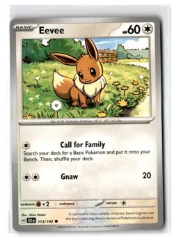 2024 Scarlet & Violet Series - Stellar Crown Eevee #113 Common - Image 1