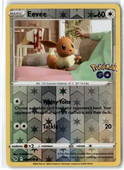 2022 Sword & Shield - Pokemon GO Eevee #54 Basic/Common Reverse Holo - Image 1