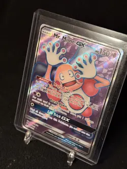 Pokemon TCG Mr. Mime GX S&M: Celestial Storm 156/168 Full Art Holo Foil Rare NM+ - Image 2