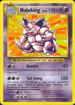 Nidoking - 45/108 (XY Evolutions) 045/108 Normal Rare Deck Exclusives Pokemon Ca - Image 1