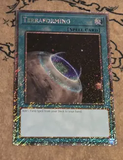 Yugioh Terraforming RA04-EN082 1st Edition Platinum Secret Rare NM - Image 1