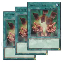 Yugioh - Infinite Cards x 3 - 1st Edition Rare NM - Plus Free Holographic Card - Image 1