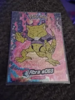2025 POKEMON STAINED GLASS Crystal Card #063 ABRA Kanto Peru Foil - Image 1