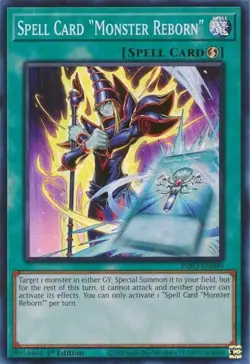 Yugioh! LP Spell Card "Monster Reborn" - INFO-EN099 - Super Rare - 1st Edition L - Image 1