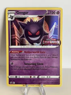 Gengar Lost Origin Stamped Pokemon Sword & Shield Holo Card 2022 SWSH241 - Image 1
