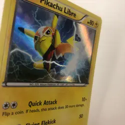 Pikachu Libre Holo 30/30 Pokemon LP- On Back Of Card - Image 2