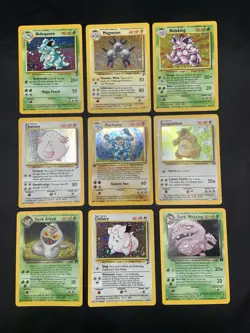 Vintage Pokemon Cards Rare Holo Lot WOTC Era Only MP/HP - Image 1