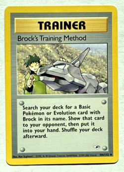 1999 Brock's Training Method - Gym Heroes Trainer card 106/132 - LP/NM - Image 1