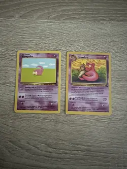 Pokemon Cards Slowpoke Slowbro Fossil Set With Bonus Gift - Image 1