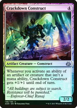Crackdown Construct FOIL Aether Revolt NM Artifact Uncommon MTG CARD ABUGames - Image 1