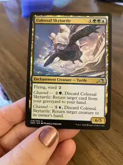 Colossal Skyturtle Light Play, English Magic the Gathering MTG Kamigawa: Neon Dy - Image 3