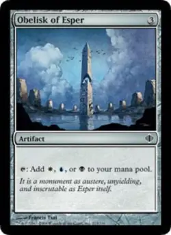 1 x Obelisk of Esper - Foil - Shards of Alara - Light Play - MTG - Image 1