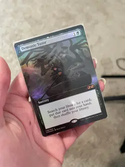 Demonic Tutor Borderless Foil - Ultimate Masters Box Topper MTG - Image 1
