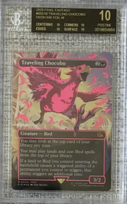 BGS 10 BLACK LABEL Magic the Gathering Traveling Chocobo Neon Pink Final Fantasy - Image 1