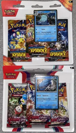 Surging Sparks 1 Quagsire & 1 Dondozo Triple Blister - Pokemon TCG Booster Pack - Image 1