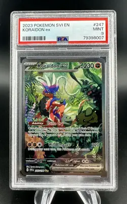 2023 Pokemon Scarlet Violet (SV1EN) Koraidon Special Illustration Rare ex PSA 9 - Image 1