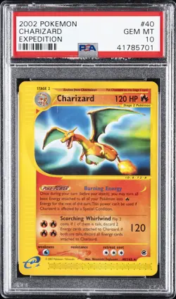 2002 POKEMON EXPEDITION #40 CHARIZARD PSA 10 - Image 1
