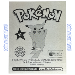 Haunter #93 Merlin 1999 Pokemon Sticker - Image 2