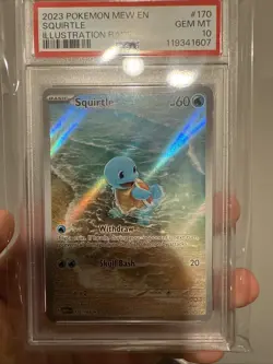 2023 Pokemon Squirtle 170/165 Sv: Scarlet & Violet 151 Holo PSA 10 - Image 1