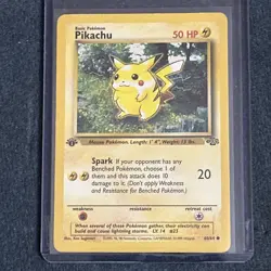 Pokemon TCG Pikachu 60/64 Jungle 1st Edition Vintage Rare LP - Image 1