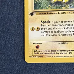 Pokemon TCG Pikachu 60/64 Jungle 1st Edition Vintage Rare LP - Image 2