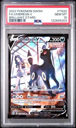 PSA 10 Umbreon V TG22/TG30 Pokemon Sword Shield Brilliant Stars Trainer Gallery - Image 1