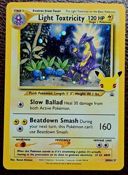 Pokemon TCG Light Toxtricity #SWSH137 Promo Celebrations - Image 2