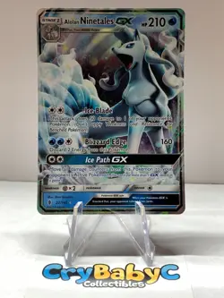 Pokemon Alolan Ninetales GX 22/145 Guardians Rising Sun & Moon ULTRA RARE - Image 1