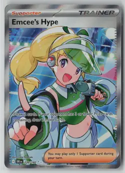 Emcee's Hype 220/182 Pokemon TCG Destined Rivals Holo Rare Card (Near Mint) NM 1 - Image 1