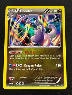 Goodra 77/119 - Phantom Forces Holo Rare Pokemon TCG Card LP - Image 1