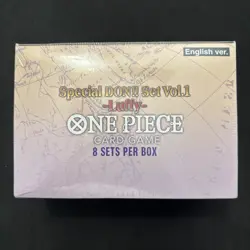 ONE PIECE CARD GAME SPECIAL DON!! SET VOL. 1 LUFFY BRAND NEW SEALED BOX OF 8 - Image 1