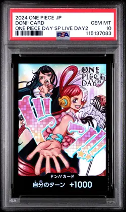 2024 ONE PIECE JPN PROMOS ONE PIECE DAY SPECIAL LIVE DAY2 DON!! CARD PSA 10 - Image 1