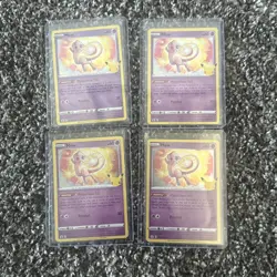 Pokemon Celebrations Mew 11/25 25th Anniversary Lot Of 4 Cards - Image 1
