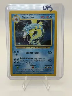 Pokemon Gyarados TCG Holo Card Base Set, Unlimited Rare, 6/102 LP Condition - Image 1