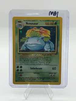 Pokemon TCG Venusaur Base Set Holo Unlimited Rare Card 15/102 MP Condition - Image 1