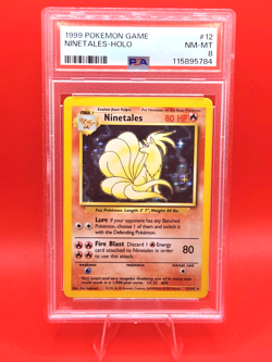 Pokemon Card 12/102 Ninetales Holo Base Set Unlimited English - PSA 8 NEW CERT - Image 1