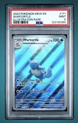 2023 Pokemon 151 Wartortle Illustration Rare 171/165 PSA 9 Mint Card - Image 1