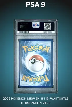 2023 Pokemon 151 Wartortle Illustration Rare 171/165 PSA 9 Mint Card - Image 2