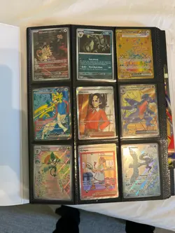 Pokemon Card Binder Collection Lot Random Cards Bulk Binder Includes Holos NM - Image 1