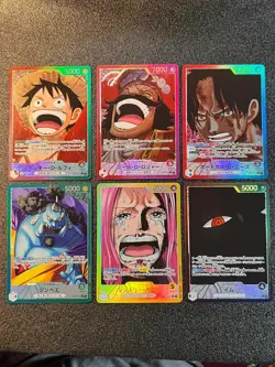 6 Set Leader Luffy/ Roger/Ace/Jinbe/Nami/Imu ONE PIECE CARD JPN OP13 - Image 1