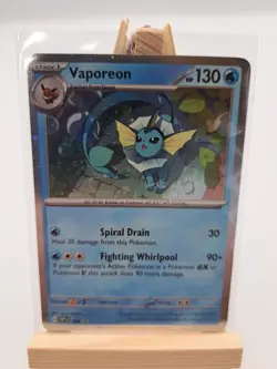 Pokemon Prismatic Evolutions Card Single Vaporeon Holo 168 Promo - Image 1