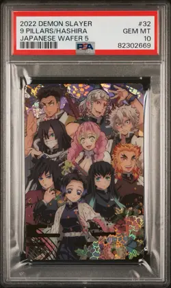 2022 DEMON SLAYER: KIMETSU NO YAIBA JAPANESE WAFER CARDS 5 #32 9 PILLARS/HASHIRA - Image 1