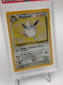 2000 POKEMON GAME Trading Card WIGGLYTUFF -HOLO #19/130 graded slab PSA 8 - Image 3