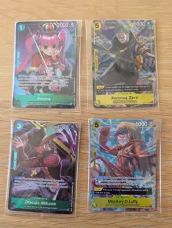 OP07-109, OP07-113, OP09-034 & ST12-003 One Piece TCG. For 4 Cards. Sealed NM/M - Image 1