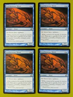 Synchronous Sliver x4 Planar Chaos 4x Playset Magic the Gathering MTG - Image 1