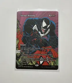 Savage Beating (Borderless) Marvel Spider-Man Magic The Gathering M0026 - Image 1