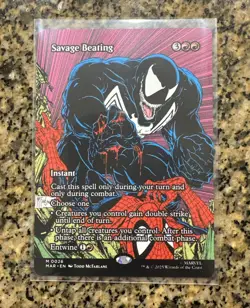 Savage Beating (Borderless) Marvel Spider-Man Magic The Gathering M0026 - Image 3
