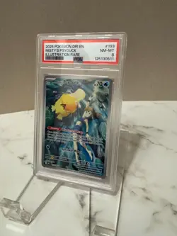 2025 POKEMON ILLUSTRATION RARE #193 MISTY'S PSYDUCK PSA 8 - Image 1
