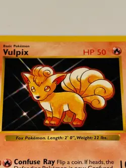 Shadowless Vulpix Pokemon Card Base Set 1999 WOTC 68/102 - Image 2