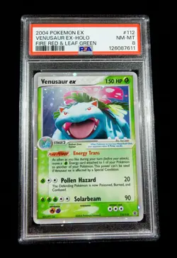 2004 Pokemon Fire Red & Leaf Green Venusaur Ex Holo 112/112 PSA 8 - Image 1